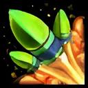 Large Green Rocket icon